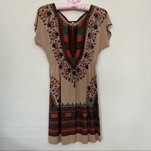 Cute Boho Print Dress